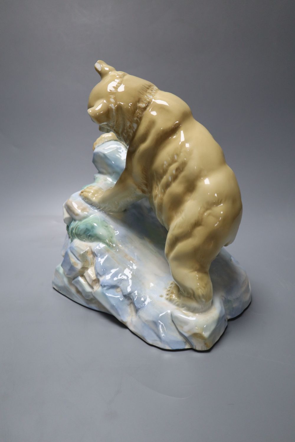 A Wade porcelain brown bear, dated 1939, height 25cm